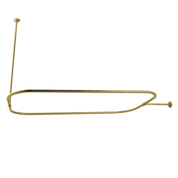Kingston Brass CC3157 Rectangular Shower Curtain Rod, Brushed Brass CC3157 - main